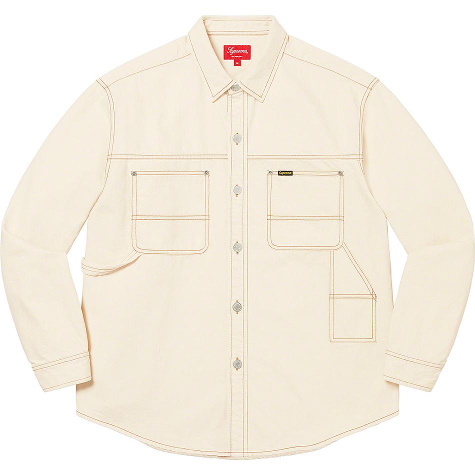 Camisas Supreme Denim Painter Beige | CR389DN