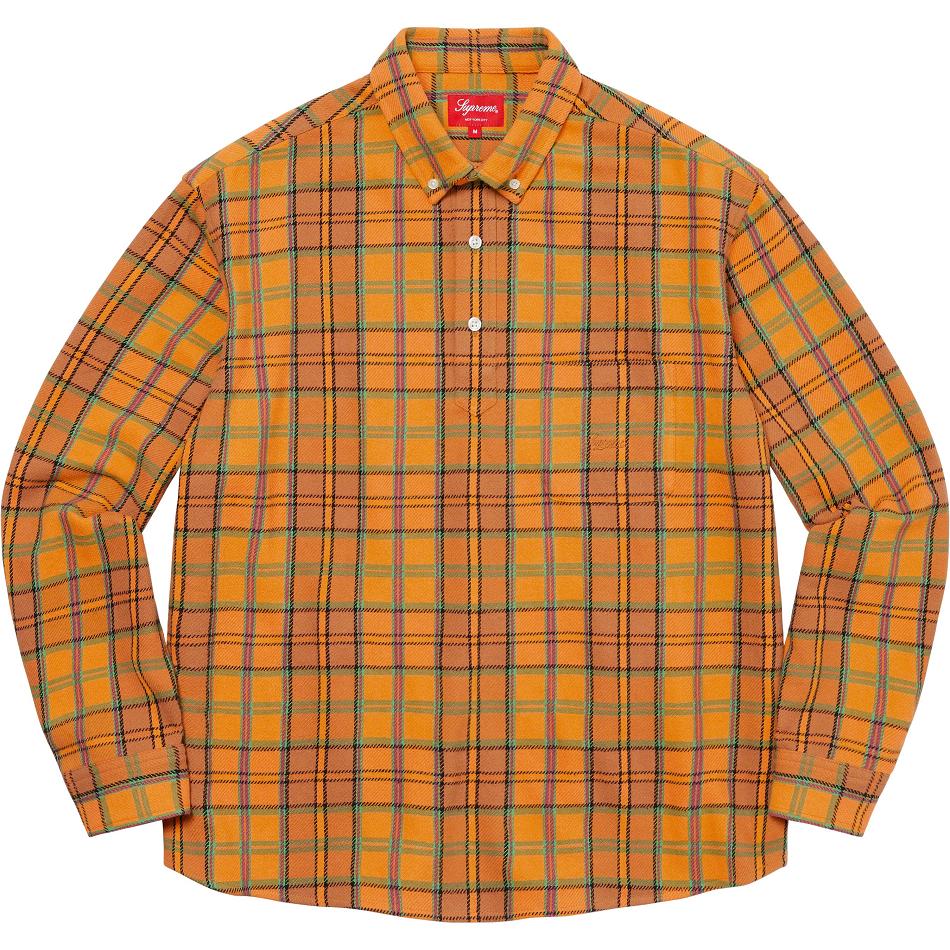 Camisas Supreme Pullover Plaid Flannel Doradas | CR377QZ