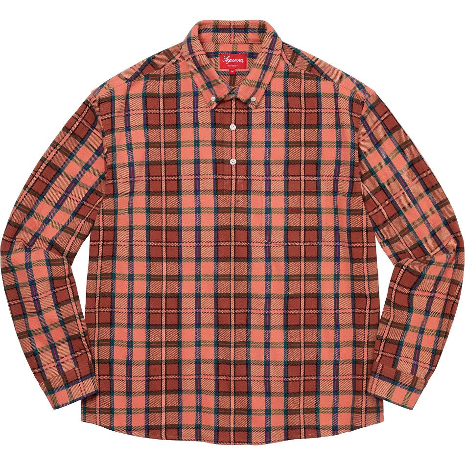 Camisas Supreme Pullover Plaid Flannel Rosas | CR378WY