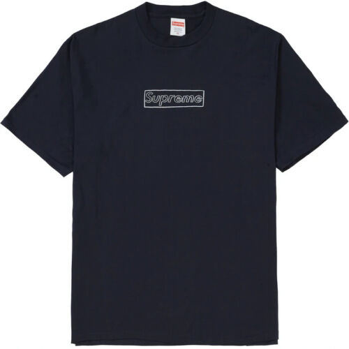 Camiseta Supreme KAWS Chalk Box Logo Negras | CR198RW