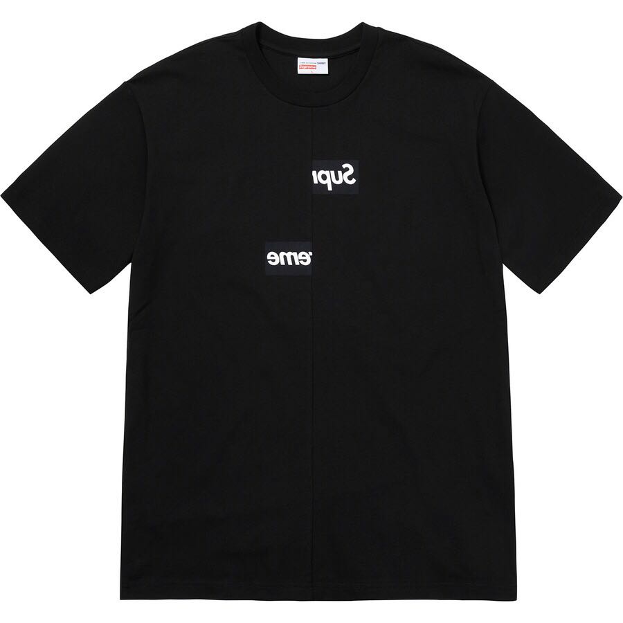 Camiseta Supreme x CDG Split Box Logo Negras | CR194MA