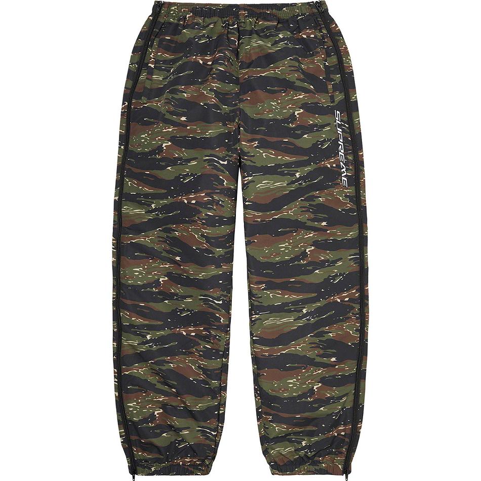 Pantalones Supreme Full Zip Baggy Warm Up Pant Verde Camuflaje | CR428MA