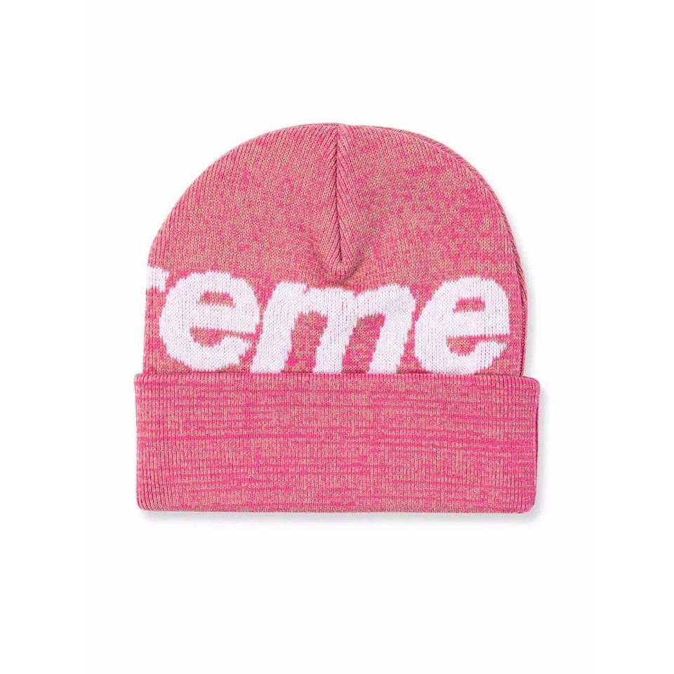 Sombreros Supreme Big Logo Beanie Rosas | CR112CE