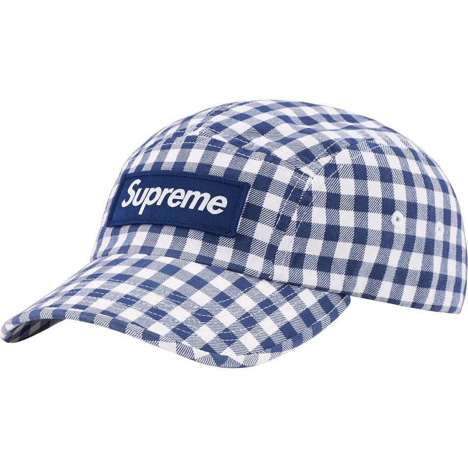 Sombreros Supreme Gingham Camp Cap Azules | CR115NB