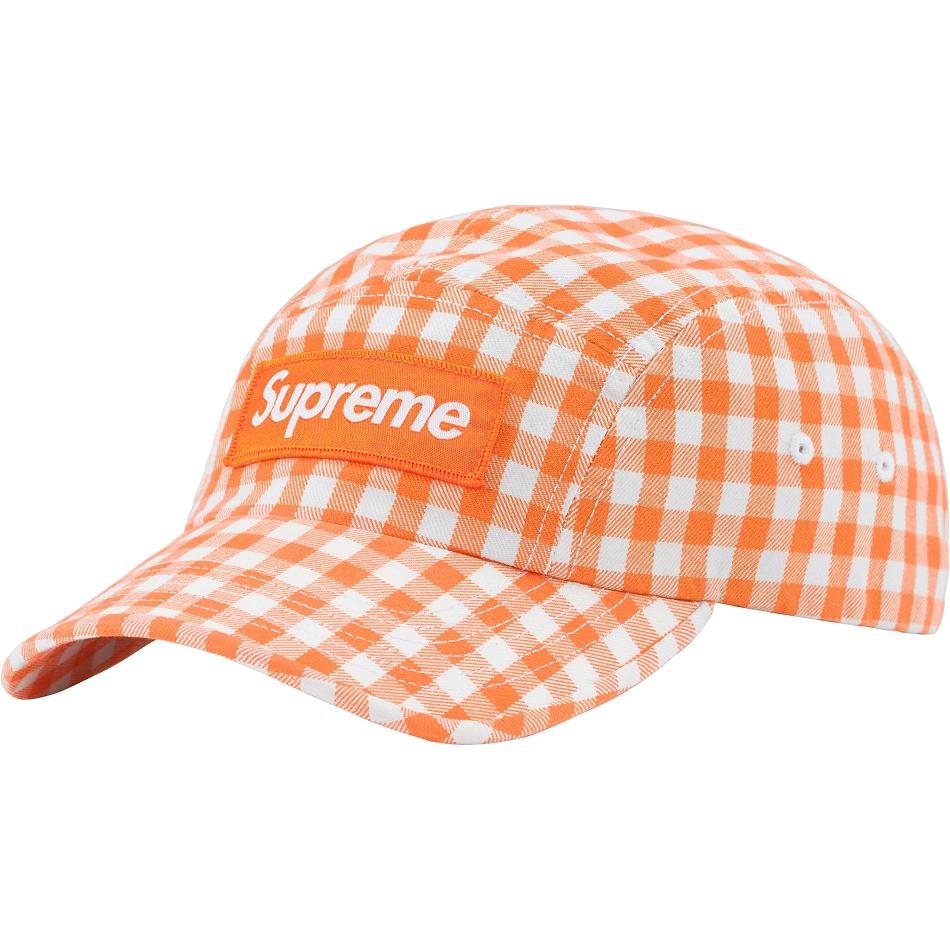 Sombreros Supreme Gingham Camp Cap Naranjas | CR118WY