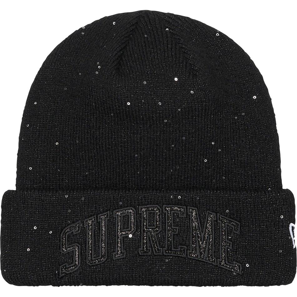 Sombreros Supreme New Era® Metallic Arc Beanie Negras | CR146RW