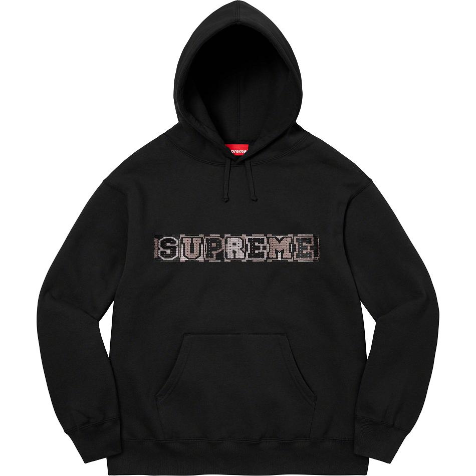 Sudaderas Supreme Beaded Hooded Negras | CR275EX