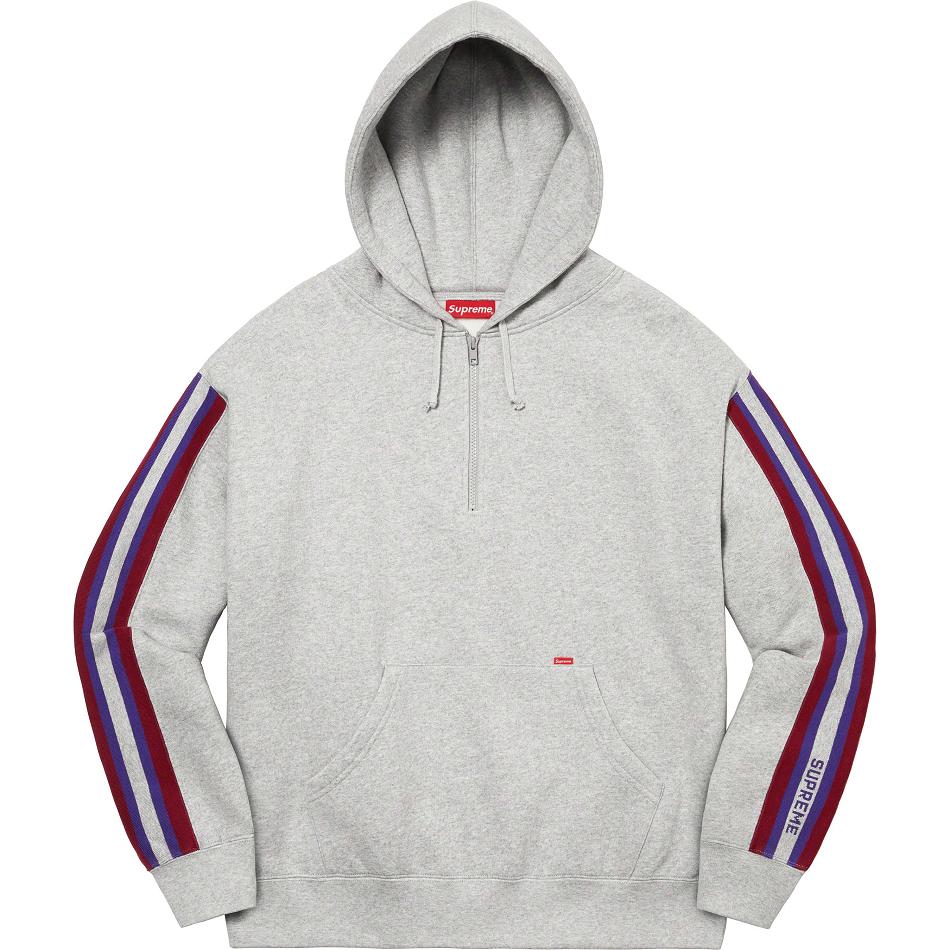 Sudaderas Supreme Half Zip Hooded Gris | CR292ZG