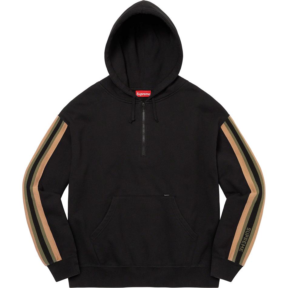 Sudaderas Supreme Half Zip Hooded Negras | CR293XF