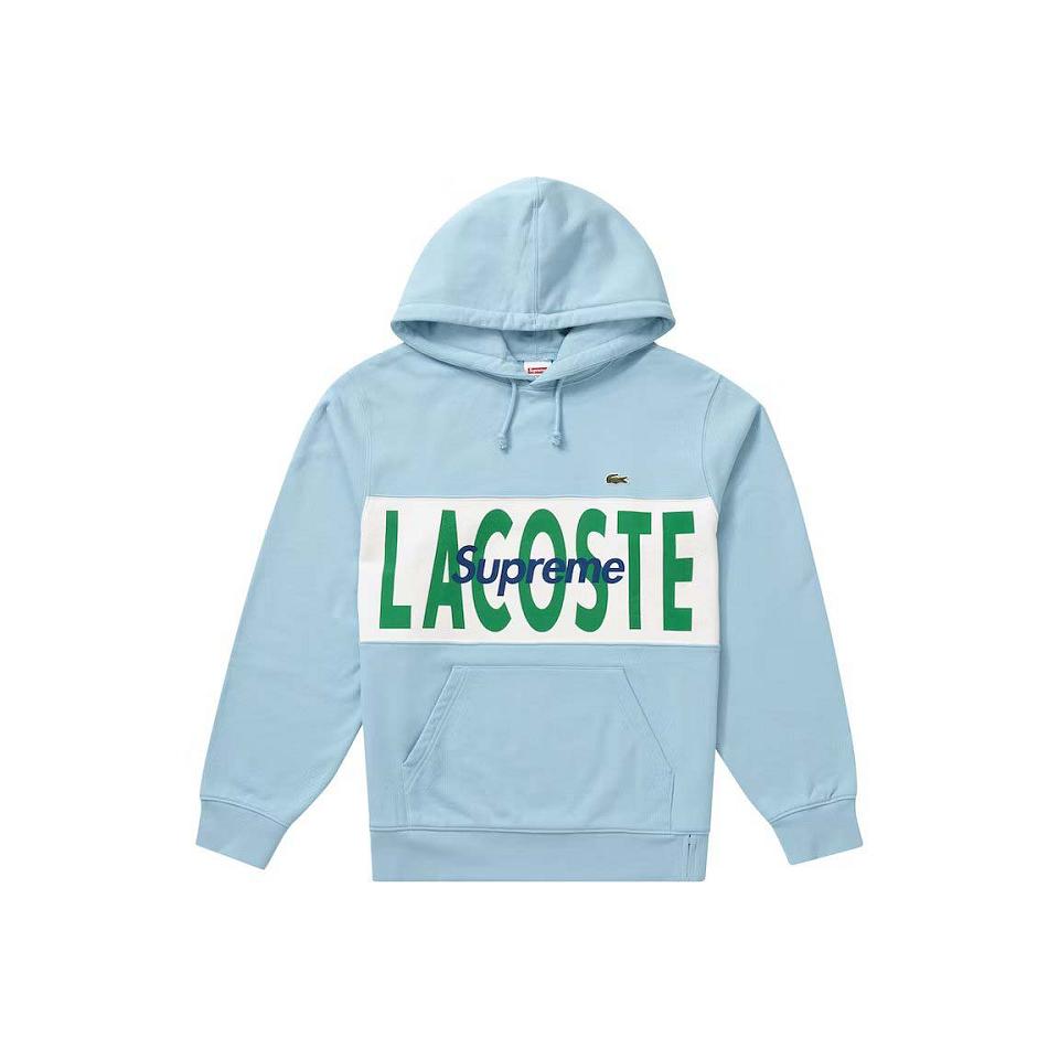 Sudaderas Supreme LACOSTE Logo Panel Hooded Azules | CR265LH