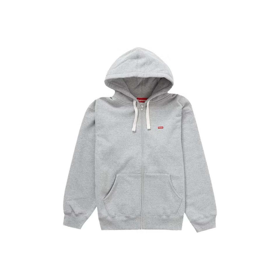 Sudaderas Supreme Small Box Drawcord Zip Up Hooded Gris | CR259DN