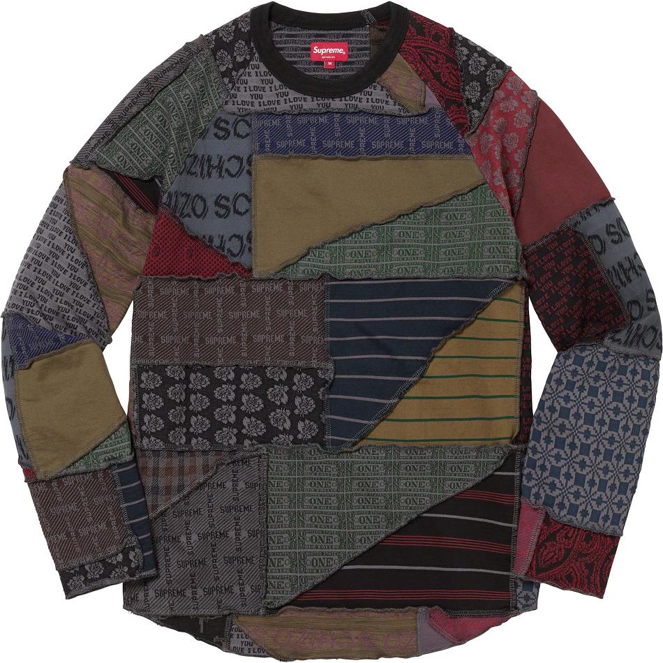 Suéteres Supreme Patchwork Jacquard L/S Top Negras Multicolor | CR325QZ