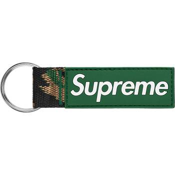 Accesorios Supreme Webbing Keychain Verde | CR184HK