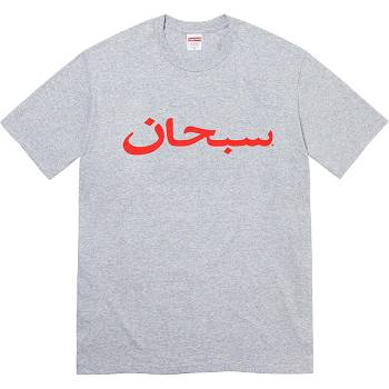 Camiseta Supreme Arabic Logo Tee Gris | CR207DN