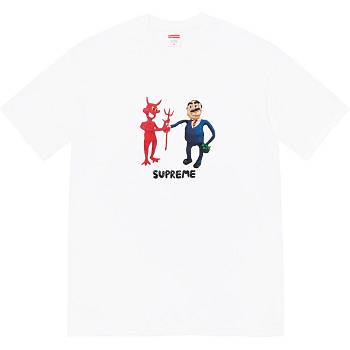 Camiseta Supreme Business Tee Blancas | CR217VD