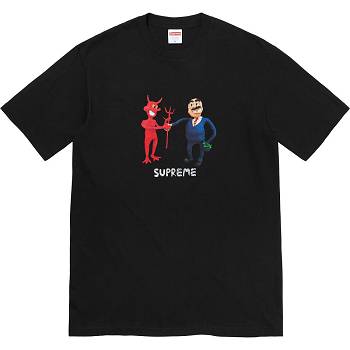 Camiseta Supreme Business Tee Negras | CR213LH