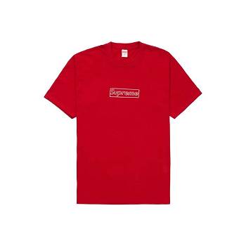 Camiseta Supreme Kaws Chalk Rojas | CR199TV