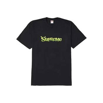 Camiseta Supreme Shrek Negras | CR196WY