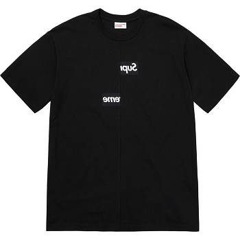 Camiseta Supreme x CDG Split Box Logo Negras | CR194MA