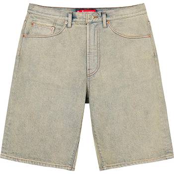 Pantalones Cortos Supreme Baggy Denim Kaki | CR357UT