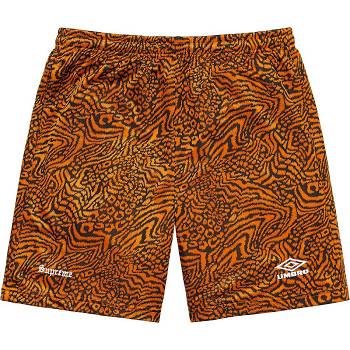 Pantalones Cortos Supreme Jacquard Animal Print Soccer Naranjas | CR359OR