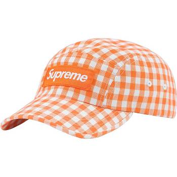 Sombreros Supreme Gingham Camp Cap Naranjas | CR118WY