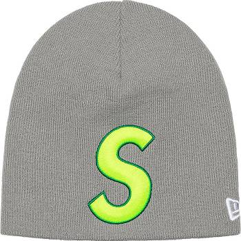 Sombreros Supreme New Era® S Logo Beanie Gris | CR151OR