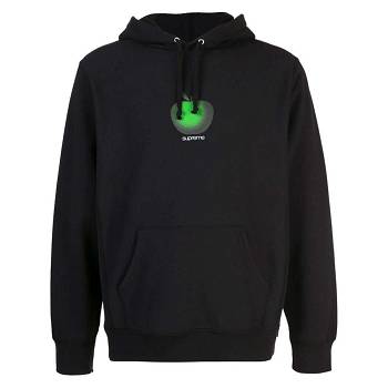 Sudadera Con Capucha Supreme Apple Logo Negras | CR490PQ