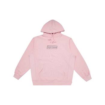 Sudadera Con Capucha Supreme Kaws Chalk Real Rosas | CR477VD