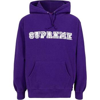 Sudadera Con Capucha Supreme Lace Detail Logo Moradas | CR476CE