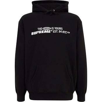 Sudadera Con Capucha Supreme The World Is Yours Printed Negras | CR463OR