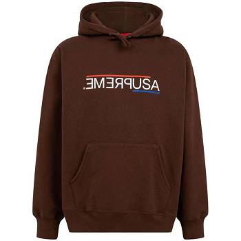 Sudadera Con Capucha Supreme USA Marrones | CR462IS