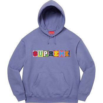 Sudaderas Supreme Beaded Hooded Moradas | CR274WY