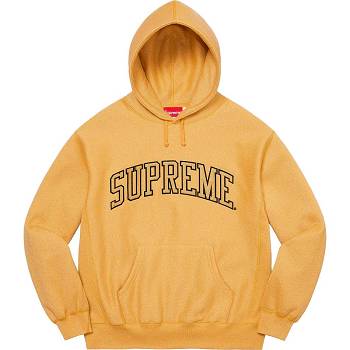 Sudaderas Supreme Glitter Arc Hooded Doradas | CR297NB