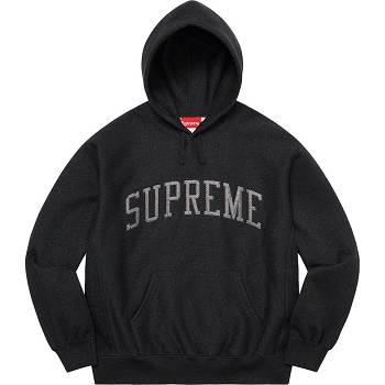 Sudaderas Supreme Glitter Arc Hooded Negras | CR298MA