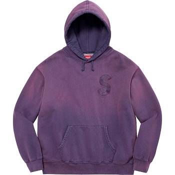 Sudaderas Supreme Overdyed S Logo Hooded Moradas | CR276RW