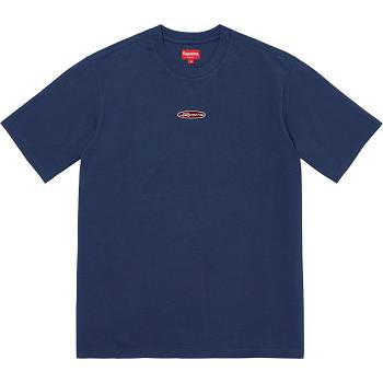 Suéteres Supreme Oval Logo S/S Top Azul Marino | CR338FM