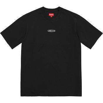 Suéteres Supreme Oval Logo S/S Top Negras | CR337DN