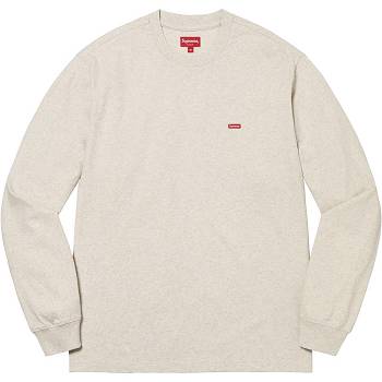 Suéteres Supreme Small Box L/S Tee Beige | CR343LH