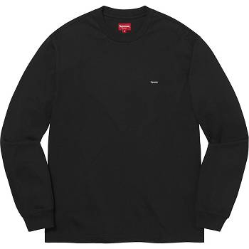 Suéteres Supreme Small Box L/S Tee Negras | CR342KI