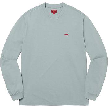 Suéteres Supreme Small Box L/S Tee Turquesa | CR345XF